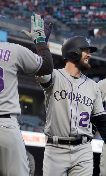 David Dahl's two-run homer carries Rockies past Giants 2-0